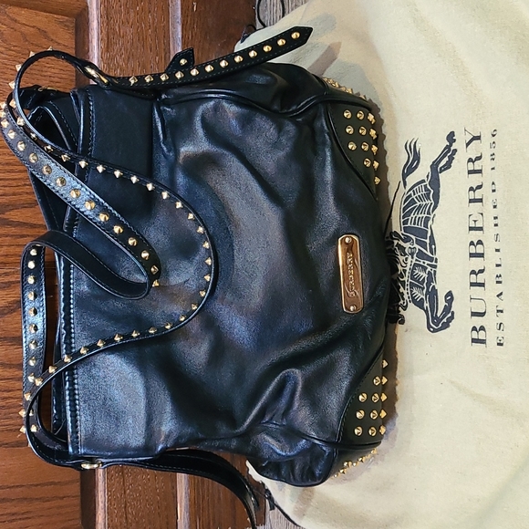 Burberry Handbags - Burberry Lambskin Bridle Studs Small Canterbury Tote Black